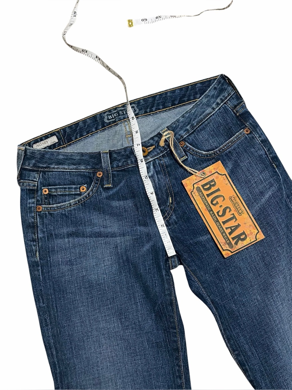 BIG STAR Vintage Y2K Low Rise Honey Flare Jeans Size 27 NWT Medium Wash - Picture 8 of 14